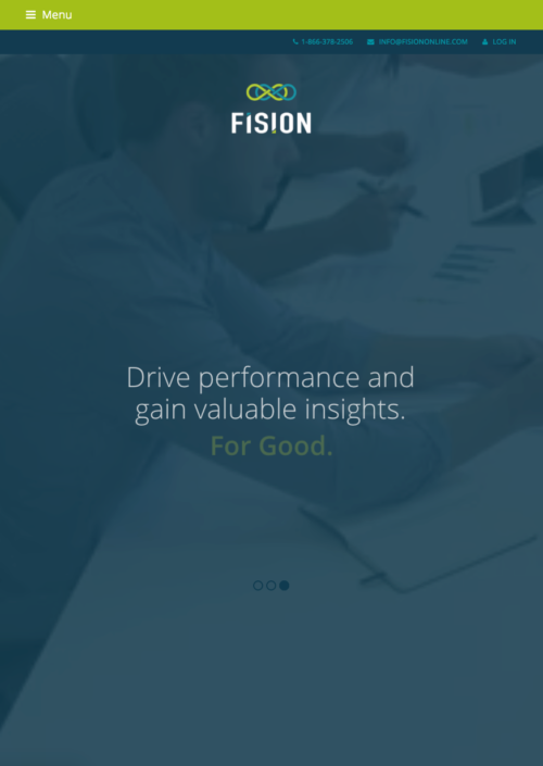 Fision homepage